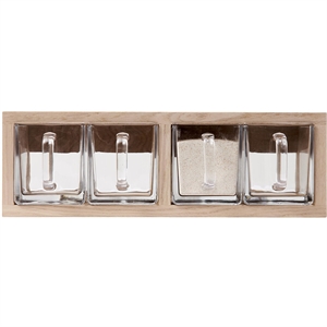 Andersen Furniture A-Organizer 1 Estante Lacado Blanco Mate Roble/Cristal