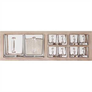 Andersen Furniture A-Organizer 2 Estantes Lacado Blanco Mate Roble/Cristal