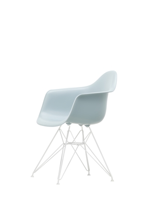 Silla de comedor Vitra Eames Plastic DAR RE Gris Hielo/Blanco