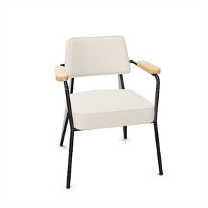 Silla de Comedor Vitra Fauteuil Snow/Roble Natural/ Negro Intenso