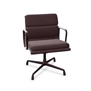 Silla de Oficina Vitra Soft Pad EA 208 con Riel Giratorio en Rojo Oscuro/negro/burdeos Oscuro