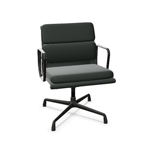 Silla de Oficina Vitra Soft Pad EA 208 con Asiento Giratorio en Jade y Negro Intenso