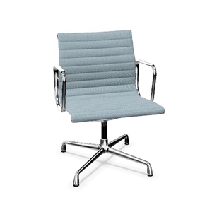 Silla de Oficina Vitra Aluminio EA 107 Hopsak Azul Marfil/ Cromo