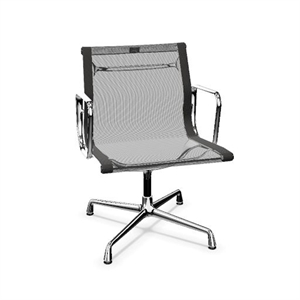 Silla de Oficina Vitra Aluminio EA 107 Netweave Gris Oscuro/ Cromo