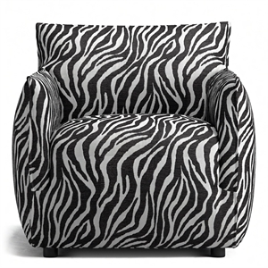 Decotique Le Petite Sillón Cebra/ Negro/ Blanco