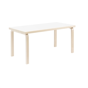 artek Aalto 80A Mesa Rectangular Abedul/ Laminado Blanco