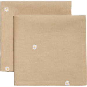 Juego de 2 servilletas Decotique Daisy Beige
