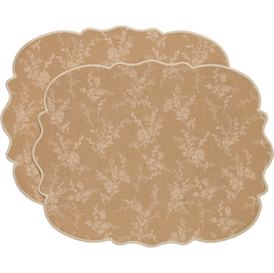 Decotique Gia Mantel individual Set de 2 Beige