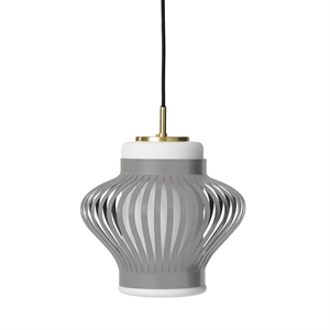 Warm Nordic Opal Lamella Lámpara Colgante Gris Cielo