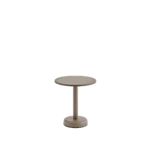 Mesa de Centro de Exterior Muuto Linear de Acero, Ø42, Color Topo