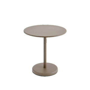 Mesa de Café y Jardín de Acero Lineal Muuto 70x73 Gris Topo
