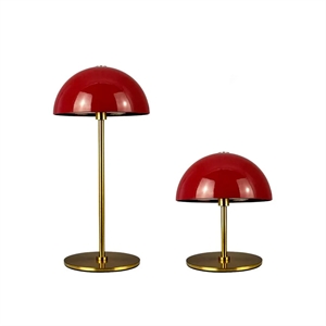 Lámpara de Mesa Mini LED Dyberg Larsen ALONG, 2 Unidades, Rojo Oscuro/ Latón
