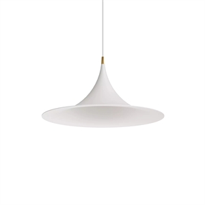 Lámpara Lámpara colgante Linea Light Morgana Ø47 Blanco/Oro Pulido