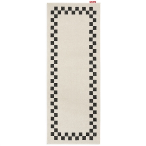 Alfombra Fatboy Carpretty Catwalk Check de 80x200 Cm, Color Antracita/ Crema.