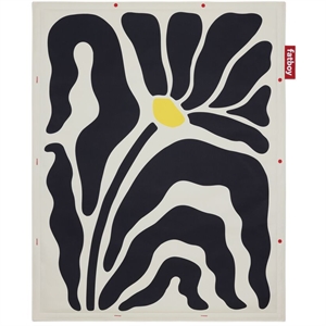 Alfombra Fatboy Flying Carpet de 140x180 Cm, Crema Botánico/ Negro.