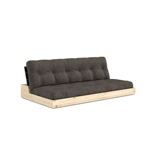 Sofá Cama Karup Base con Colchón de 5 Capas, Color Negro Noche/642 Marrón Suave.