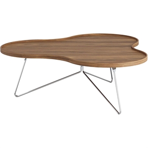 Mesa de centro Swedese Flower Mono 114x39 Cromo/ Nuez