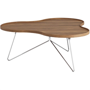 Mesa de centro Swedese Flower Mono 114x45 Cromo/ Nuez