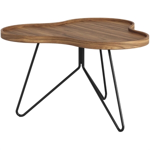 Mesa de centro Swedese Flower Mono 66x39 Negro/ Nuez