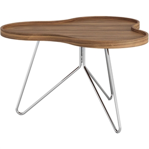 Mesa de centro Swedese Flower Mono 66x39 Cromo/ Nuez