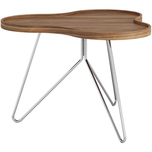 Mesa de centro Swedese Flower Mono 66x45 Cromo/ Nuez