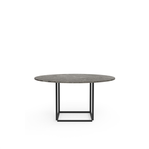 Mesa de Comedor Florence Ø145 Mármol Gris Du Marais con Estructura Negro New Works