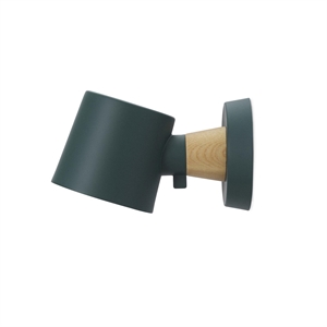 Normann Copenhagen Rise Lámpara de Pared Verde Petróleo Sin Cable