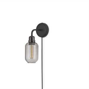 Normann Copenhagen Amp, Lámpara de Pared Ahumado/Negro