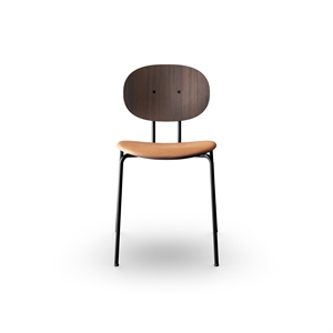 Sibast Furniture Silla de Comedor Piet Hein Negro en Nuez y Cuero Coñac