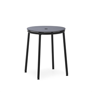 Normann Copenhagen Taburete Circa Negro/Aluminio Negro