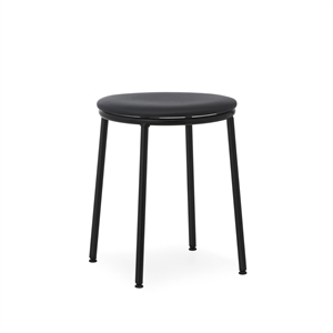 Taburete Normann Copenhagen Circa Tapizado en Negro/ Cuero Negro 41599