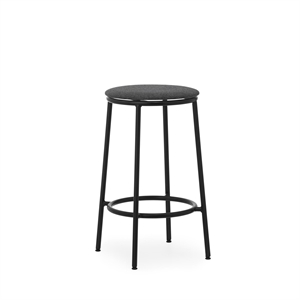 Taburete de Bar Normann Copenhagen Circa Alt.65 Tapizado Negro/MLF16 Negro