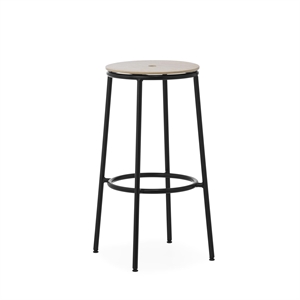 Normann Copenhagen Taburete de Bar Circa Alt. 75 Negro/ Roble