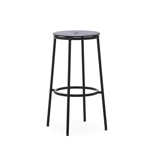 Taburete de Bar Normann Copenhagen Circa Alt. 75 Negro/ Roble Negro