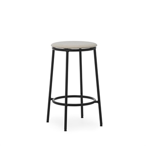 Normann Copenhagen Circa Taburete de Bar Alt.65 Tapizado Negro/MLF20 Arena