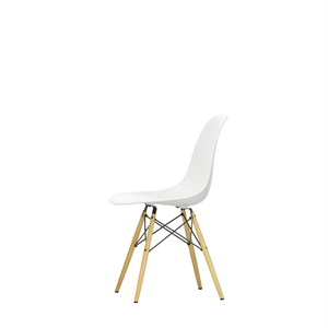 Silla de Comedor Vitra Eames Plastic DSW Blanco/ Arce Dorado