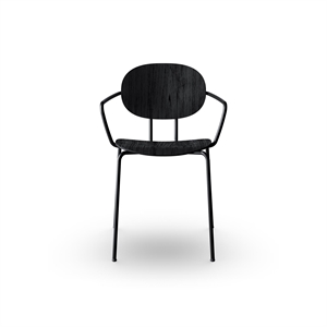 Sibast Furniture Piet Hein Silla de Comedor Negro con Reposabrazos Roble Negro