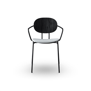 Sibast Furniture Piet Hein Silla de Comedor Negro con Reposabrazos Roble Negro y Remix 123