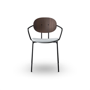 Sibast Furniture Piet Hein Silla de Comedor Negro con Reposabrazos Nuez y Remix 123