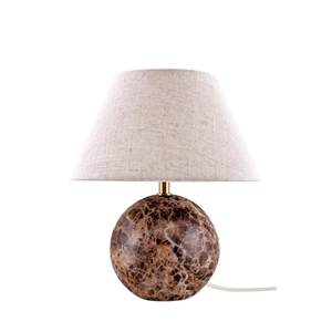 Lámpara de Mesa Castello de Globen Lighting, 35 Cm, Mármol Marrón