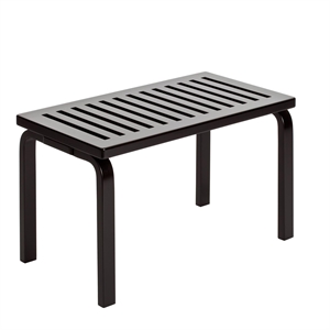 artek 153 Banco Tamaño B L 72,5 cm Abedul Lacado Negro