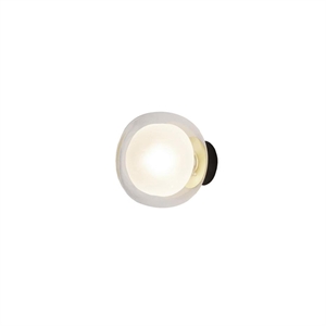 TOOY Nabila 552.41 Lámpara de Techo de Pared/techo Negro Mate/Latón Pulido con Cristal Transparente
