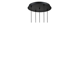 Rosetón de Diseño Loom para 5 Lámpara Colgante Valkyrie Ø35,5 Negro