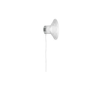 Lámpara de Pared FDB Furniture U12 Slaterhake Ø12 Cable Transparente /Opal/ Blanco