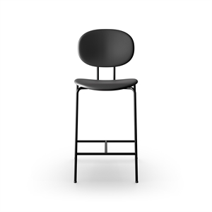 Sibast Furniture Piet Hein Taburete de bar Negro en cuero Negro