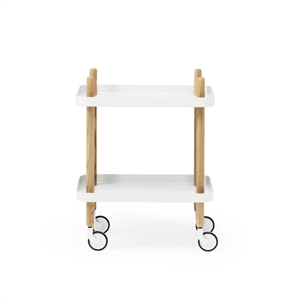 Normann Copenhagen Block Trolley Blanco/ Madera de Fresno