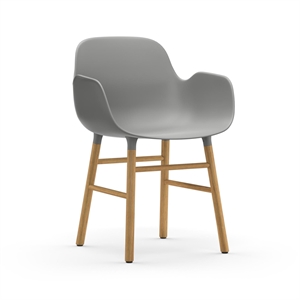 Silla de Comedor con Reposabrazos Normann Copenhagen Form Gris/roble