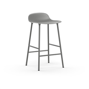 Normann Copenhagen Form Taburete de Bar Al. 65 cm Gris/ Acero Gris