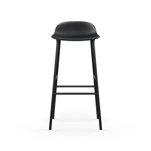 Normann Copenhagen Form Taburete de Bar Al. 75 cm Negro/ Acero Negro