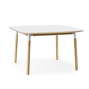 Normann Copenhagen Form Mesa de Comedor Blanco/Roble 120 x 120 cm